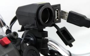 Universla 12V Moto piepptja ligzda ar USB